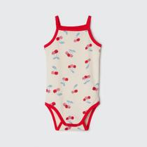 Kit 2 Body Infantil Menina Bege Estampada Cerejinha Hering