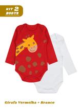 Kit 2 Body Manga Longa Bebê Girafa Kit 2 Body Manga Longa Bebê Girafa