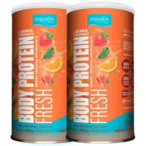 Kit 2 Body Protein Isolado Laranja Morango 450g - Equaliv Kit 2 Body Protein Isolado Laranja Morango 450g - Equaliv