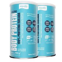 Kit 2 Body Protein Isolado Neutro 450g - Equaliv Kit 2 Body Protein Isolado Neutro 450g - Equaliv