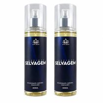 Kit 2 Body Splash Masculino Selvagem 200ml Perfume Amadeirado E Marcante Desodorante Corporal