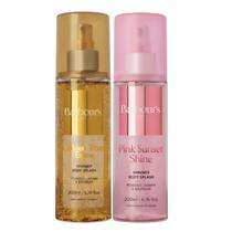 Kit 2 Body Splash Shimmer com Brilho Golden Pink Barbours 200ml