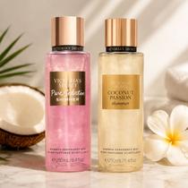 Kit 2 Body Splash Victorias Secret Shimmer Com Brilho 250ml Coconut Passion e Pure Seduction Kit 2 Body Splash Victorias Secret Shimmer Com Brilho 250ml Coconut Passion e Pure Seduction