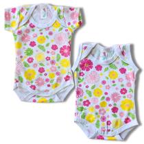 Kit 2 bodys 1 regata e 1 manga curta bebê prematuro recém nascido