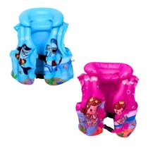 kit 2 boia colete infantil inflavel piscina praia para menino e menina tamanho M ideal para criança