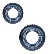 kIT 2 Boia Inflável Redonda Pneu Piscina Praia Resistente