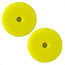 Kit 2 Boina De Polimento Automotivo Amarelo Corte Médio 5"