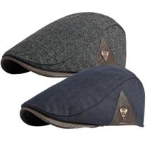 Kit 2 Boinas Italiana Premium Masculina Atemporal ul/Cinza