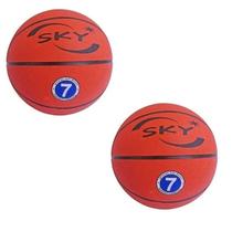 Kit 2 Bola de Basquete Com Bico P/ Encher Tamanho Oficial N 7