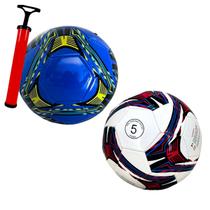 kit 2 Bola De Futebol Campo material sintético brinquedo infantil para criança n5 com bomba de encher