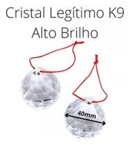 Kit 2 bola esfera Cristal multifacetada 40 mm feng shui