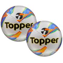 Kit 2 Bolas Campo Topper Samba Velocity Pro Brasileirão 2022 cor nova