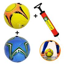Kit 2 Bolas De Futebol Infantil + Bomba De Encher - material sintético Tamanho N2 Futsal