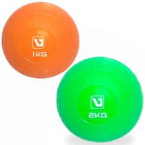 Kit 2 Bolas de Peso para Execicios 1kg + 2kg Liveup Liveup Sports