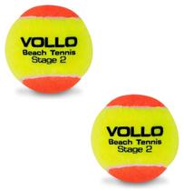 Kit 2 Bolas de Tênis de Praia Beach Tennis Resistente Vollo