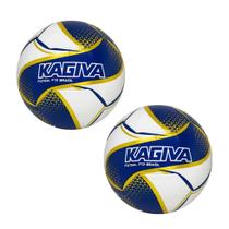 KIt 2 Bolas Futsal Kagiva F5 Brasil Sub 13 Cor Azul Dourado