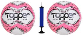 Kit 2 Bolas Futsal Topper Slick Rosa + 1 Bomba de Ar Kit 2 Bolas Futsal Topper Slick Rosa + 1 Bomba de Ar