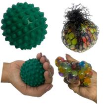 Kit 2 Bolas Massagem, Exercitadoras, Antiestresse, Autismo Kit 2 Bolas Massagem, Exercitadoras, Antiestresse, Autismo