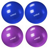 Kit 2 Bolas Suica 65 Cm Azul + 2 Bolas Suica 55 Cm Roxa Liveup Liveup Sports