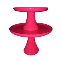 Kit 2 Boleiras Doces Festa Aniversario Cerâmica Redonda