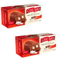 Kit 2 Bolo de Chocolate com Coco + Cobertura de Chocolate !