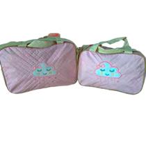 Kit 2 Bolsa De Bebê Maternidade Enxoval Menina