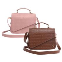 Kit 2 Bolsa Feminina Pequena Tiracolo Clucth Elegante Compacta Alça Ajustável Kit 2 Bolsa Feminina Pequena Tiracolo Clucth Elegante Compacta Alça Ajustável