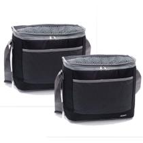 Kit 2 Bolsa Térmica Preta Pratica 20 Litros Cooler Reforçado