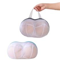 Kit 2 Bolsas De Rede Saco Para Máquina De Lavar Sutiã Anti-Deformação Lavagem Lingerie Roupa Íntima Kit 2 Bolsas De Rede Saco Para Máquina De Lavar Sutiã Anti-Deformação Lavagem Lingerie Roupa Íntima