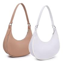 Kit 2 Bolsas Feminina Luxo Ombro E De Mão Meia Lua Baguete Kit 2 Bolsas Feminina Luxo Ombro E De Mão Meia Lua Baguete