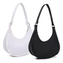 Kit 2 Bolsas Feminina Meia Lua Baguete Mão Alça Transversal Kit 2 Bolsas Feminina Meia Lua Baguete Mão Alça Transversal