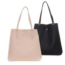 Kit 2 Bolsas Feminina Saco Grande Espaçosa Tote Alça De Ombro