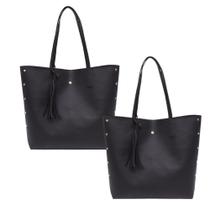 Kit 2 Bolsas Feminina Sacola Grande Espaçosa Básica Elegante Resistente