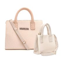 Kit 2 Bolsas London Feminina Rosa de Mão e Transversal Helena Kit 2 Bolsas London Feminina Rosa de Mão e Transversal Helena