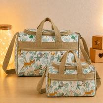 Kit 2 Bolsas Maternidade Bebe Várias Cores Menina/Menino Cor: Caqui