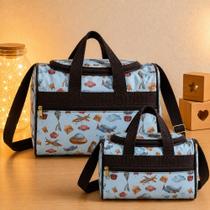 Kit 2 Bolsas Maternidade Bebe Várias Cores Menina/Menino Cor: MarromCafé