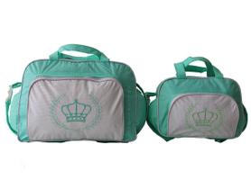 Kit 2 Bolsas Maternidade Para Bebê Com Coroa Mave Baby Verde