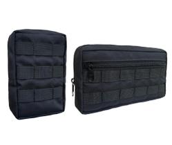 Kit 2 Bolsas Modulares Porta Treco Tático Para Colete Preto