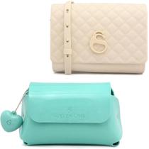 Kit 2 Bolsas Pequenas Alça Transversal Ajustável Moderna