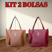 Kit 2 Bolsas Sacola Tote Grande de Ombro Alça Reforçada