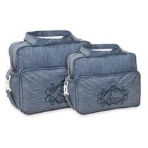 Kit 2 Bolsas Saída Maternidade Menino Menina Reforçada Impermeável Luxo Mala Bebê Barata