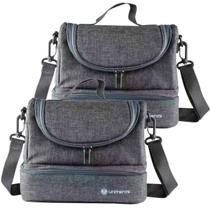 Kit 2 Bolsas Térmica 6L Pratfit Lancheira Com Alça Para Marmita Frutas Frasqueira Fitnes Compacta Unitermi