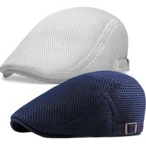 Kit 2 Boné Boinas Masculina Verão Premium Cinza E Azul