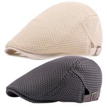 Kit 2 Boné Boinas Masculina Verão Premium Cinza E Azul