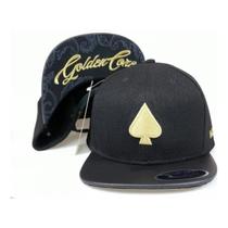 Kit 2 Boné Mcd Golden Core Aba Reta Fitão Preto Ajustável