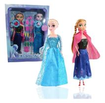 Kit 2 Boneca Anna E Elsa Frozen 30cm Musical + Acessórios