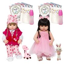 Kit 2 Boneca Reborn Real Girafinha Coelhinha Envio Imediato Kit 2 Boneca Reborn Real Girafinha Coelhinha Envio Imediato