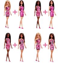 Kit 2 Bonecas Barbie Fashionista Básica Infantil Sortidas Brinquedo Colecionável