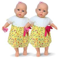 Kit 2 Bonecas Bebê Gabi Rostinho Realista Bebezão Supertoys