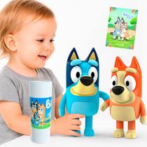 Kit 2 Bonecas Bluey E Bingo Cachorrinha Alegre Original Brinquedos de Menina e Menino com Revista de Colorir Presente Dia das Crianças Elka Kit 2 Bonecas Bluey E Bingo Cachorrinha Alegre Original Brinquedos de Menina e Menino com Revista de Colorir Presente Dia das Crianças Elka